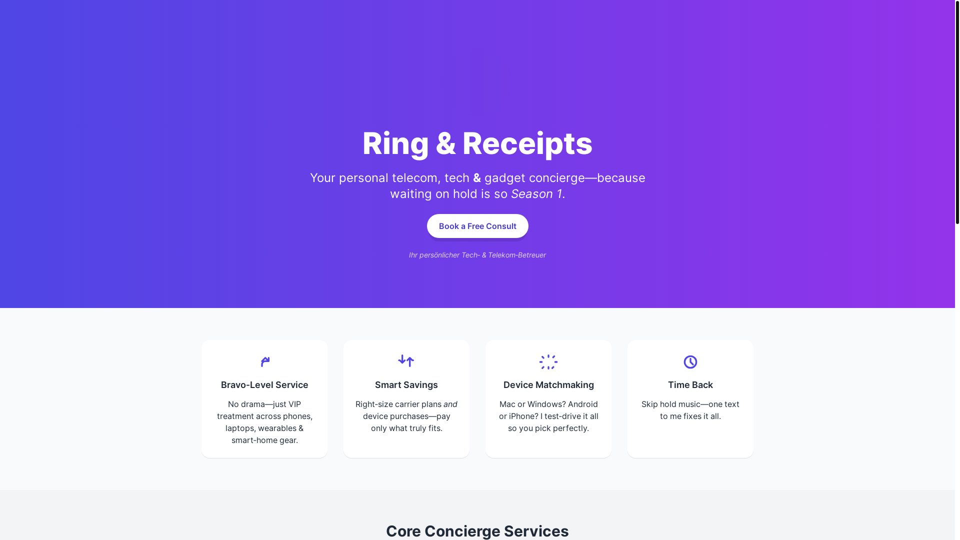 website screenshot of https://ringandreceipts-github-io.pages.dev/