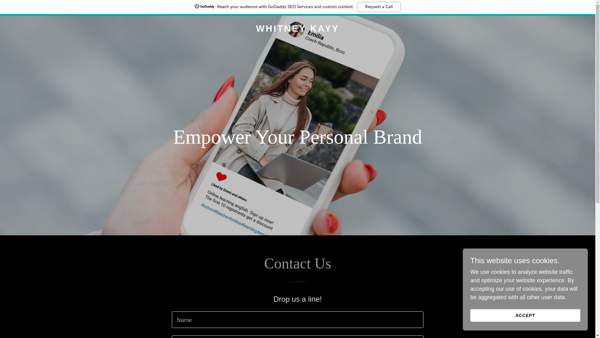 website screenshot of https://whitneykayy.com/
