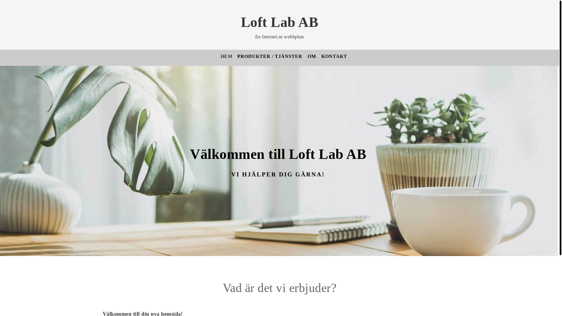 website screenshot of https://loftlab.se/