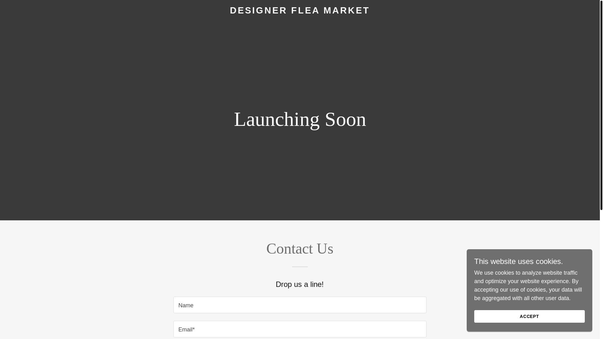 website screenshot of https://designerfleamarkets.com/