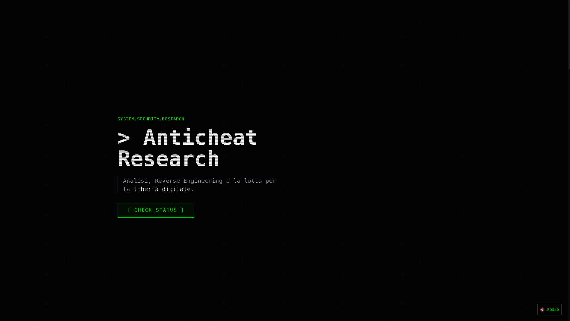 website screenshot of https://anticheat.it/