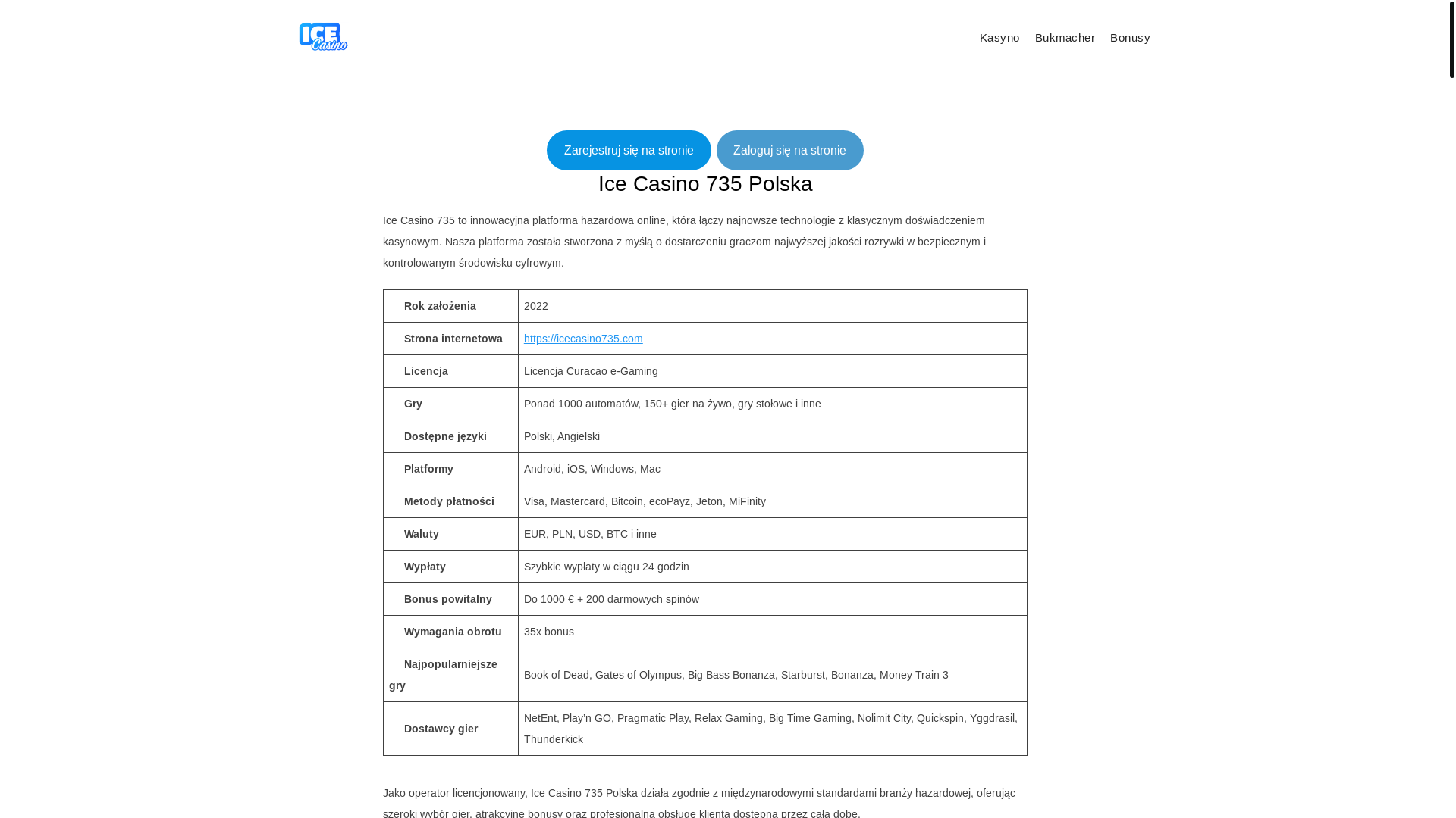website screenshot of https://icecasino-735.pl/