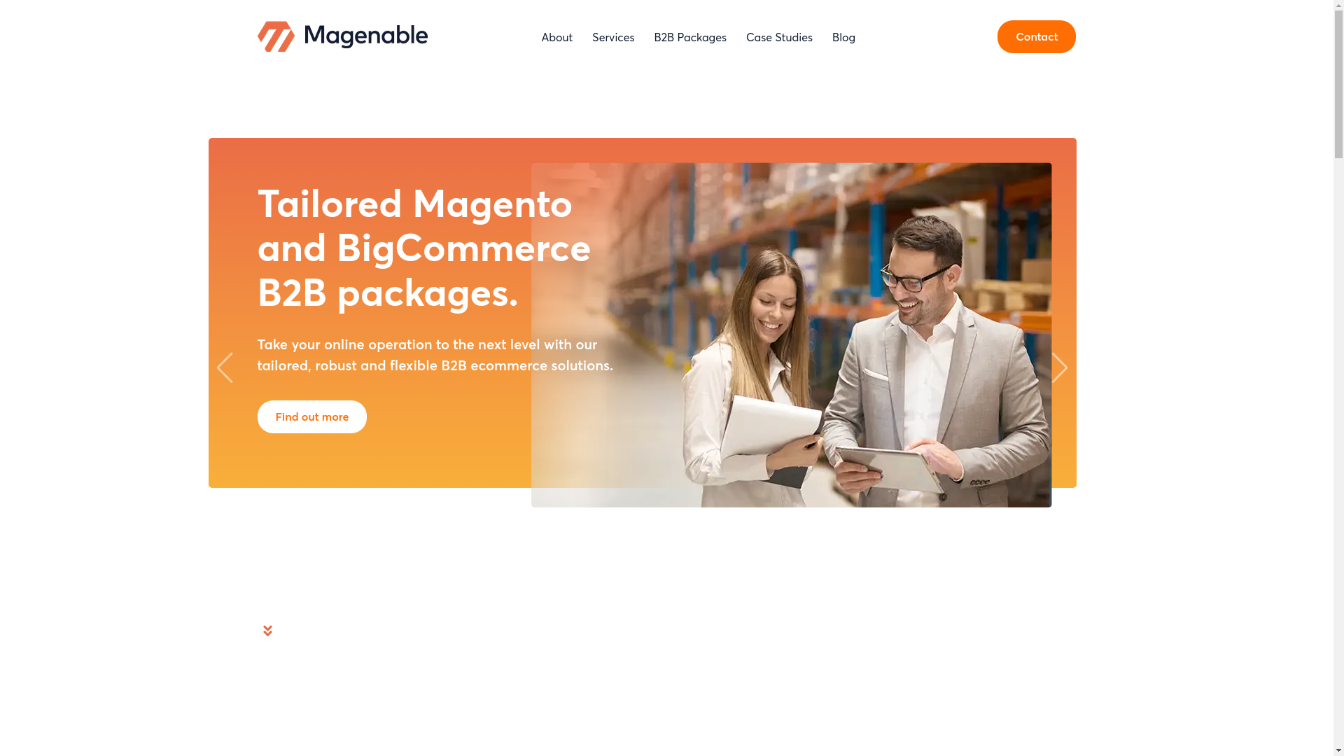 website screenshot of https://magenable-website.pages.dev/