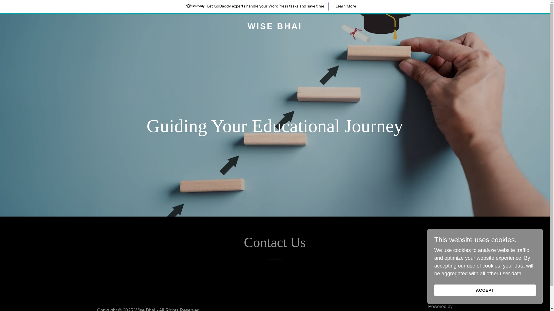 website screenshot of https://wisebhai.com/
