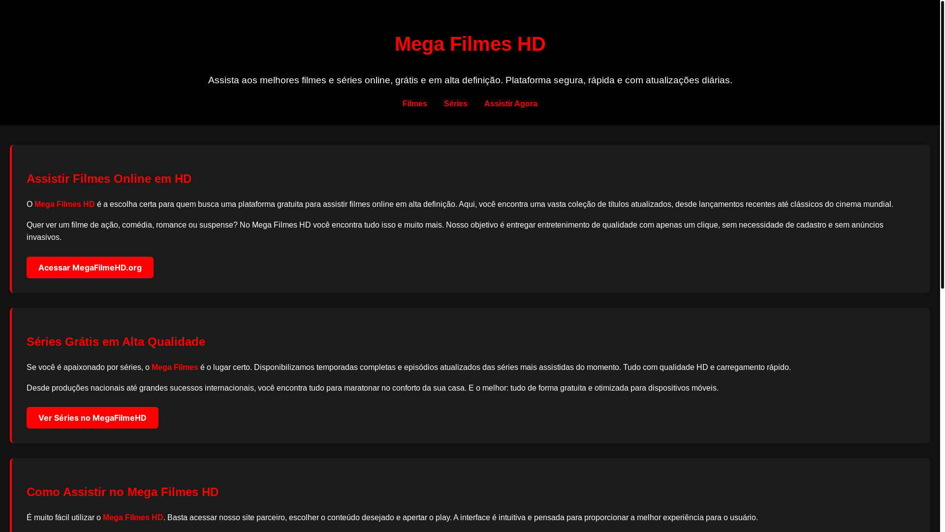 website screenshot of https://megafilmeshd.pages.dev/