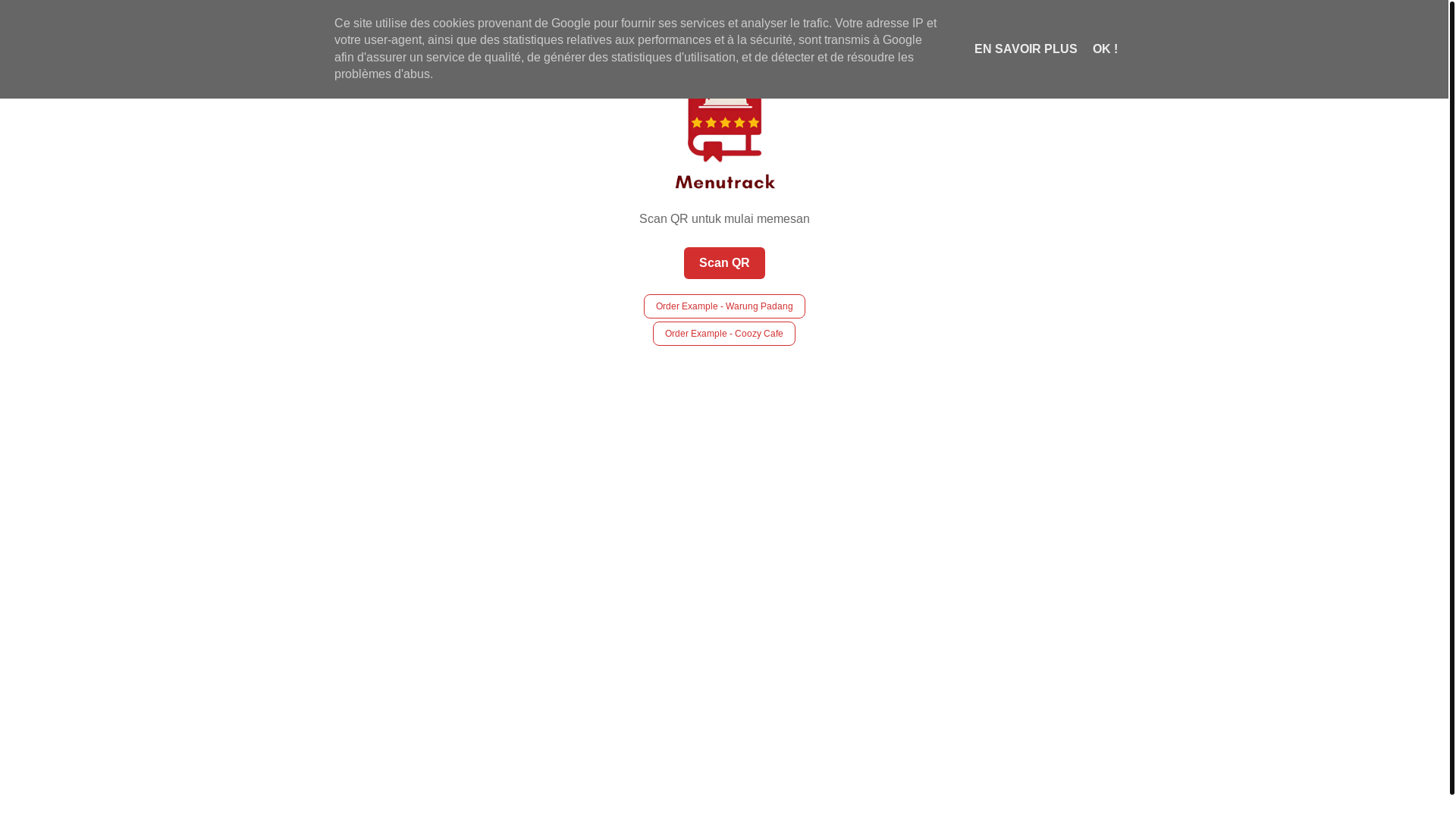 website screenshot of https://menutrackapp.com/