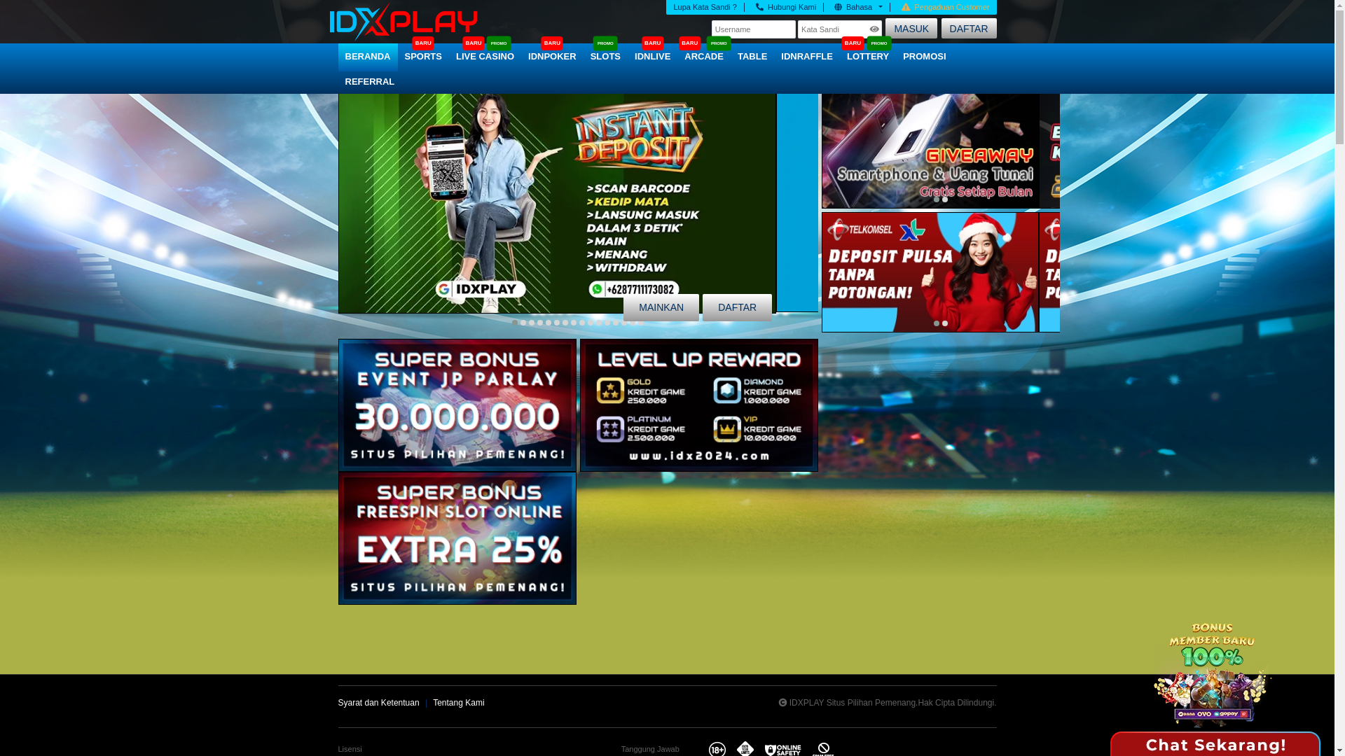 website screenshot of https://idxplaymaster.com/