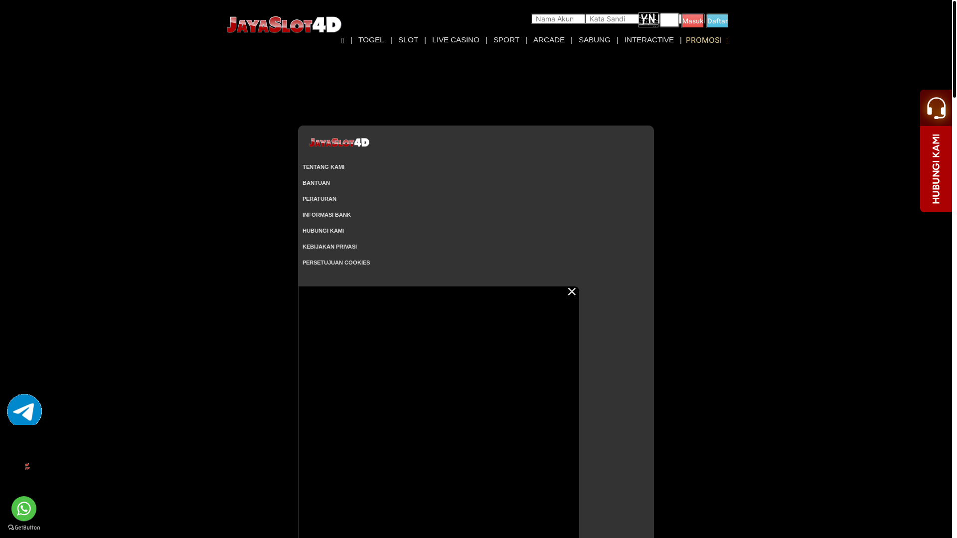 website screenshot of https://jayaslot4dcore.com/