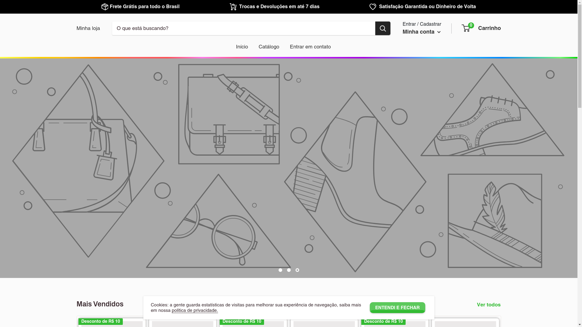 website screenshot of https://veendetudo.shop/