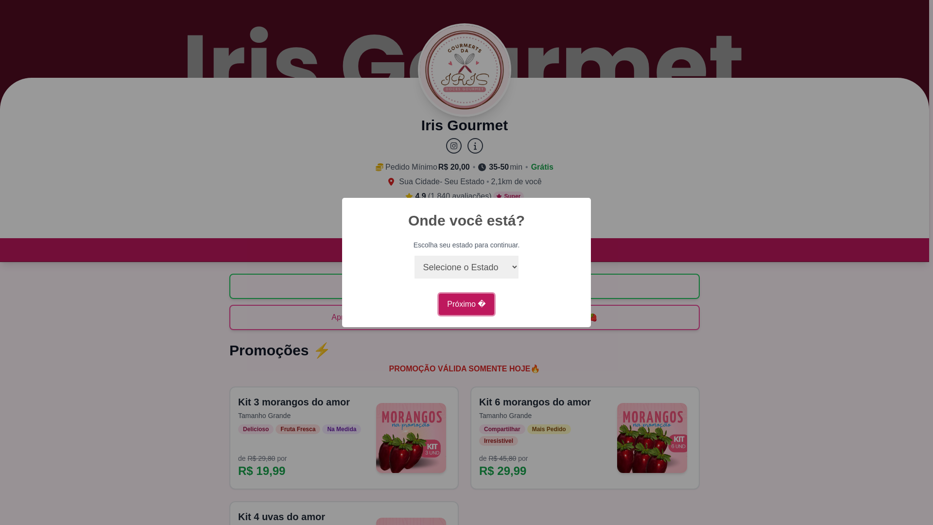 website screenshot of https://amordomorangodelivery.lat/