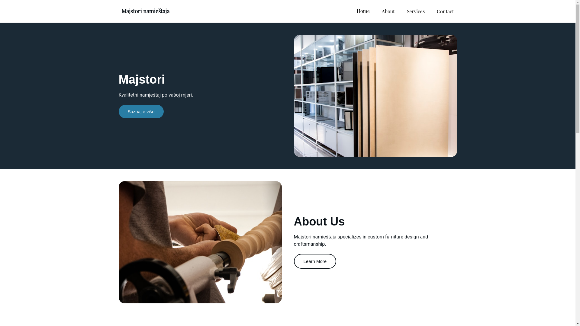 website screenshot of https://majstori-namiestaja.eu/