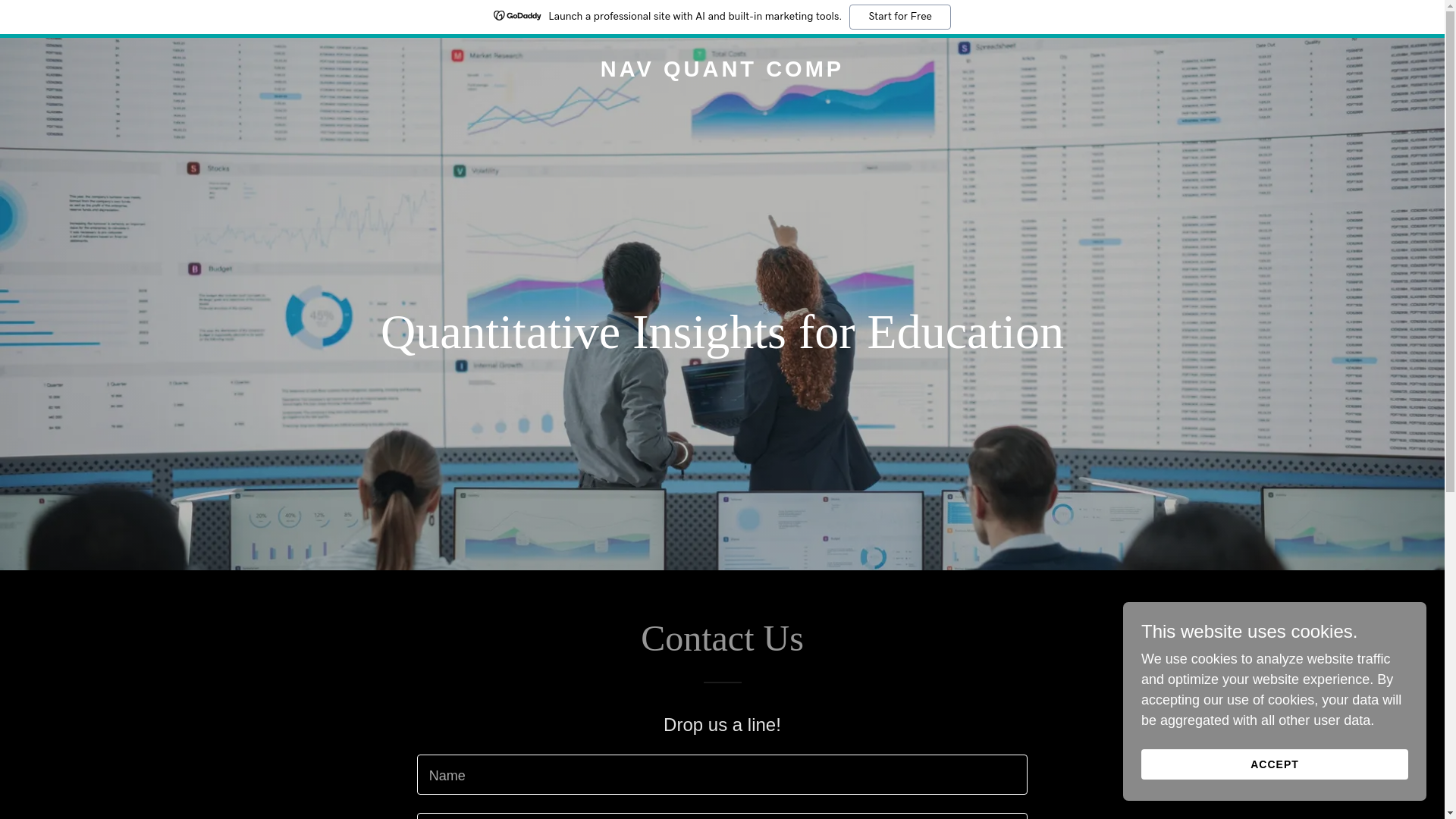 website screenshot of https://navquantcomp.com/
