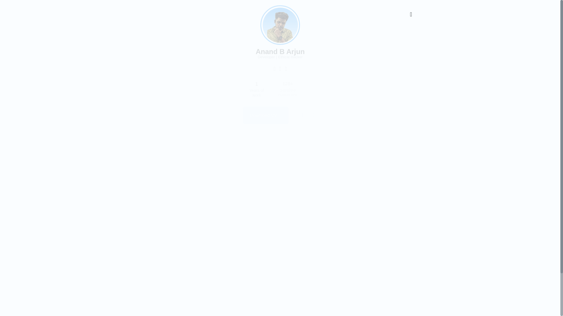 website screenshot of https://anandbinuarjun.pages.dev/