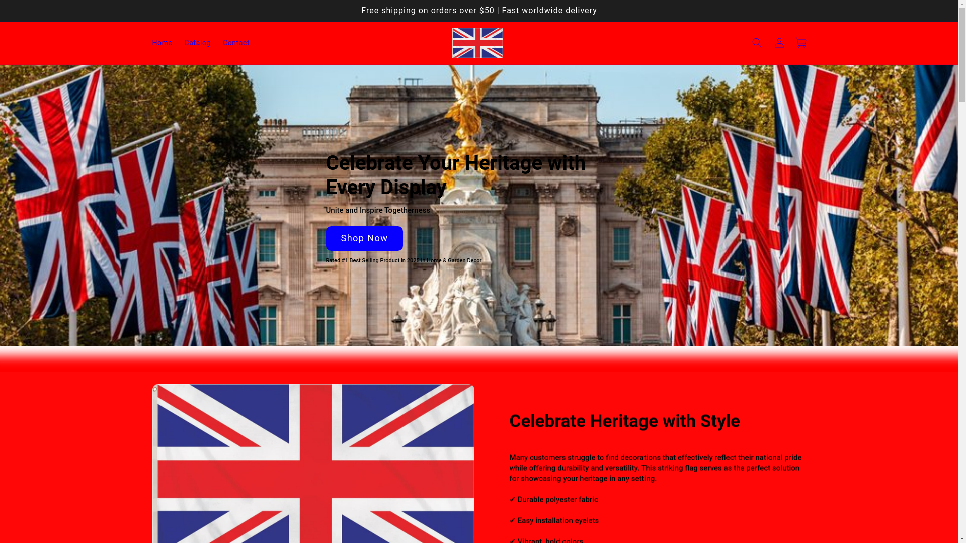 website screenshot of https://europaflags.com/