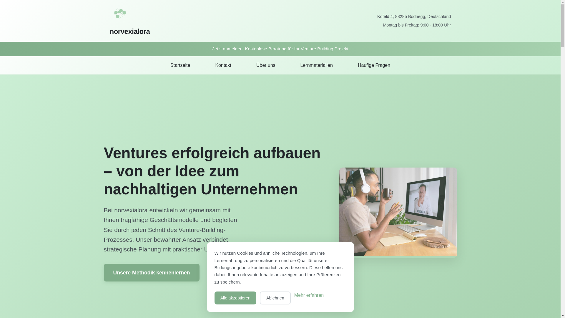 website screenshot of https://norvexialora.com/