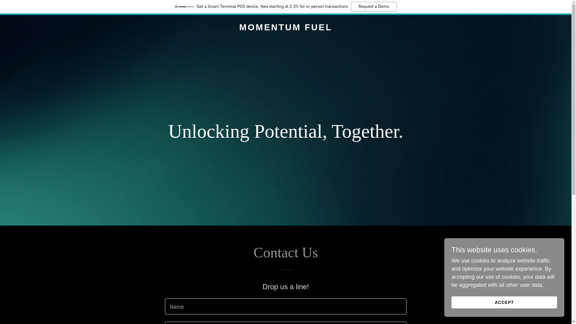 website screenshot of https://momentumfuel.shop/