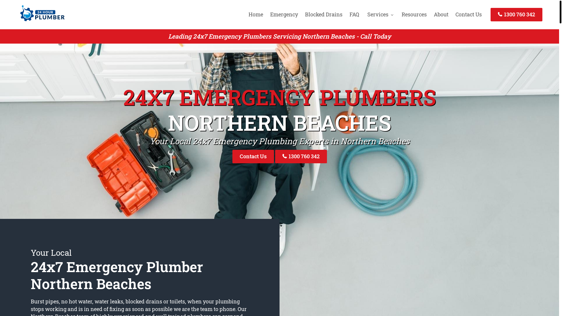 website screenshot of https://24hourplumbernorthernbeaches-com-au.pages.dev/