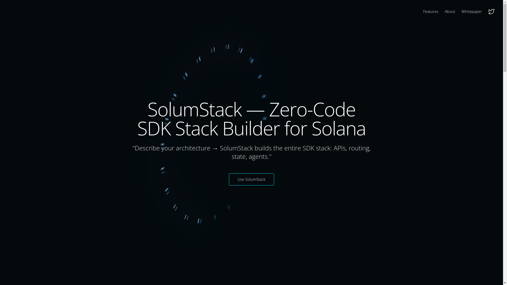 website screenshot of https://solumstack.space/