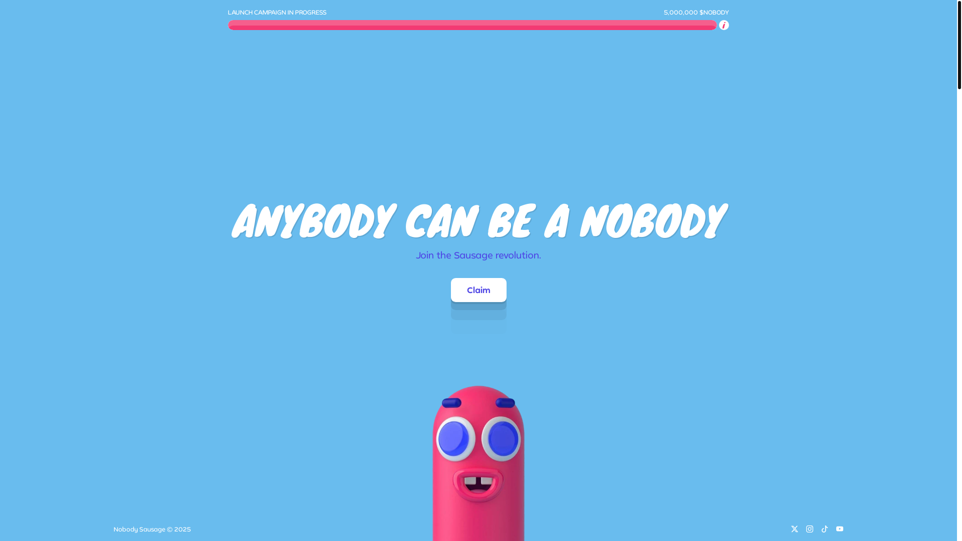 website screenshot of https://claim-nobodysausage.xyz/
