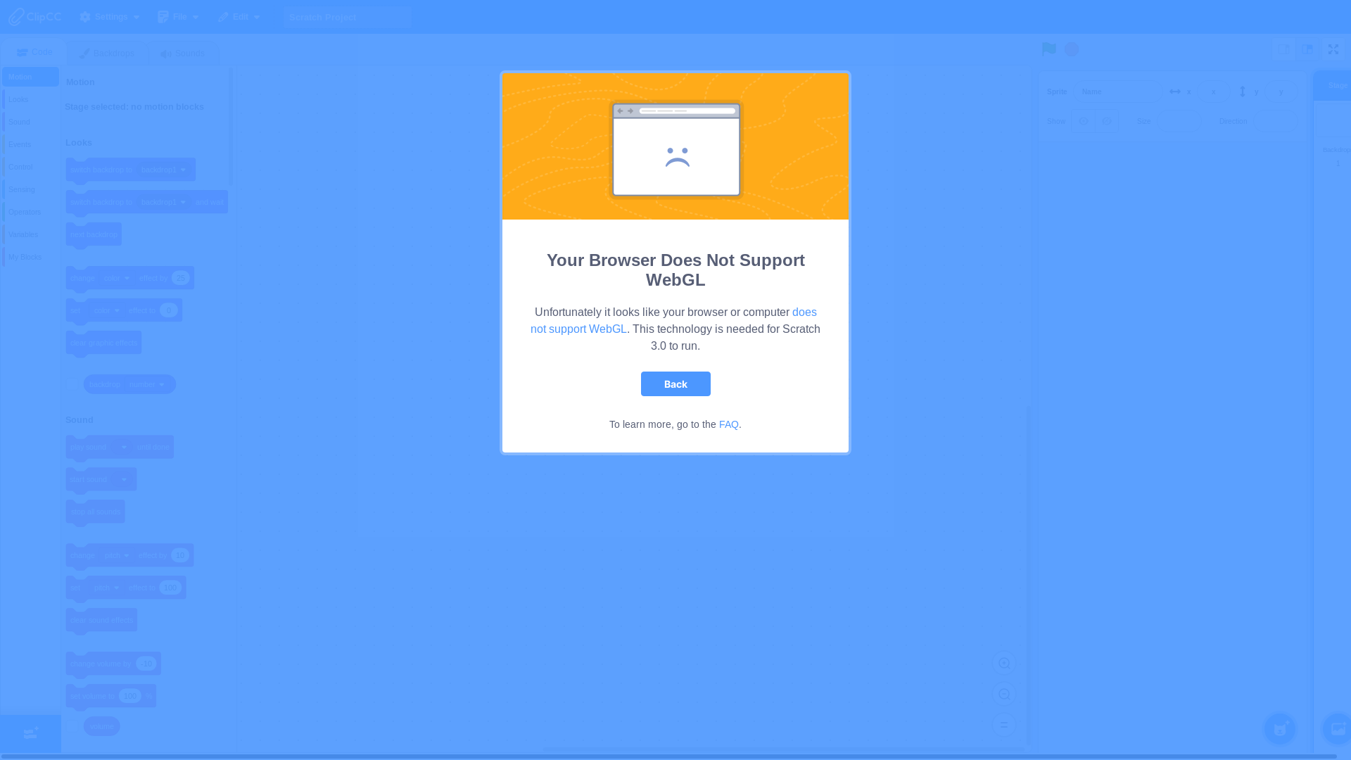 website screenshot of https://clipcc-preview.pages.dev/