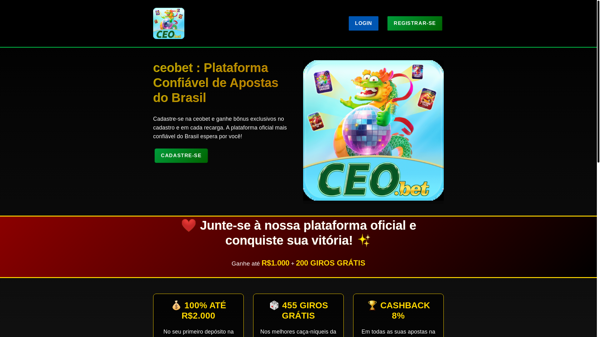website screenshot of https://ceobetbrl.com/