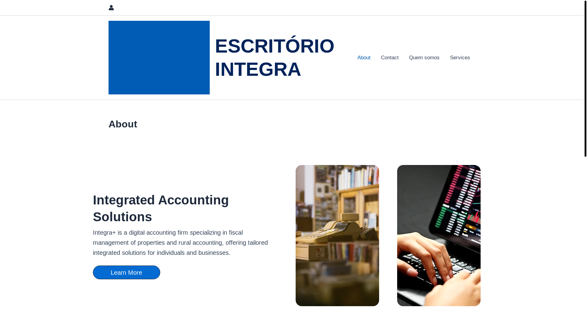 website screenshot of https://escritoriointegra.com.br/