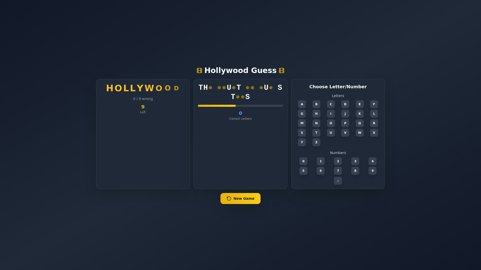 website screenshot of https://hollywoodguess.xyz/