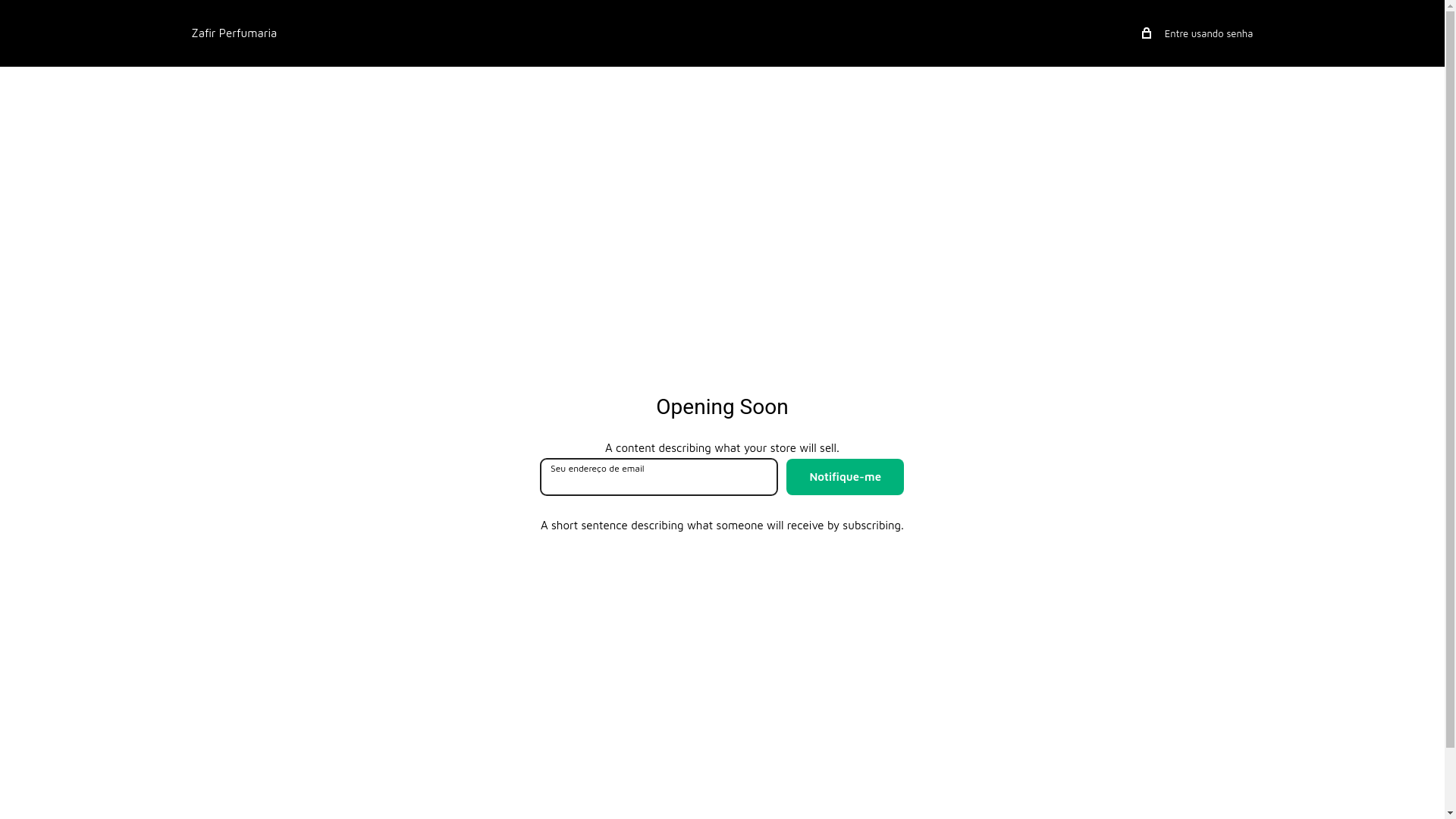 website screenshot of https://zafirperfumaria.com.br/