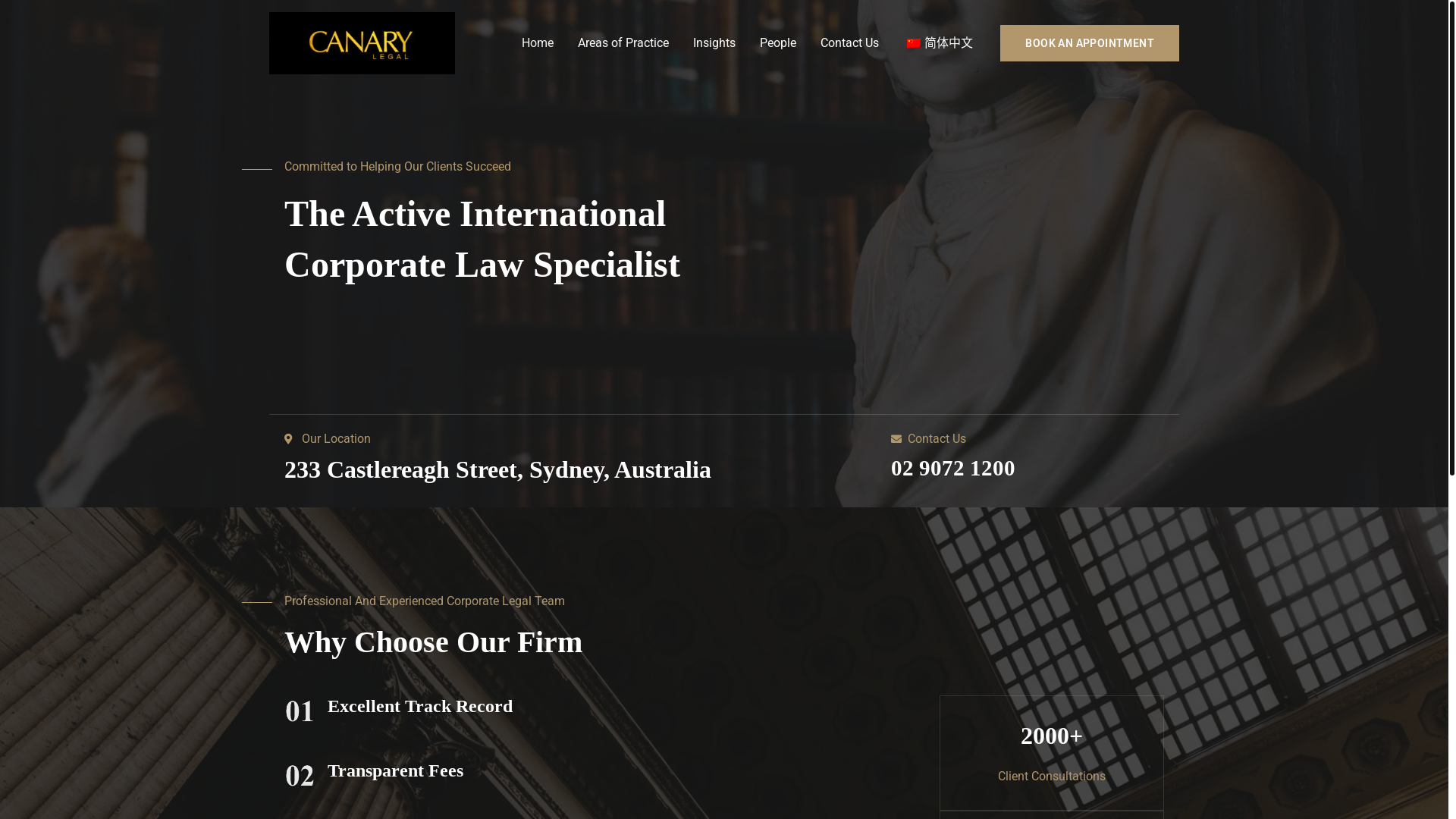 website screenshot of https://canarylegal.online/
