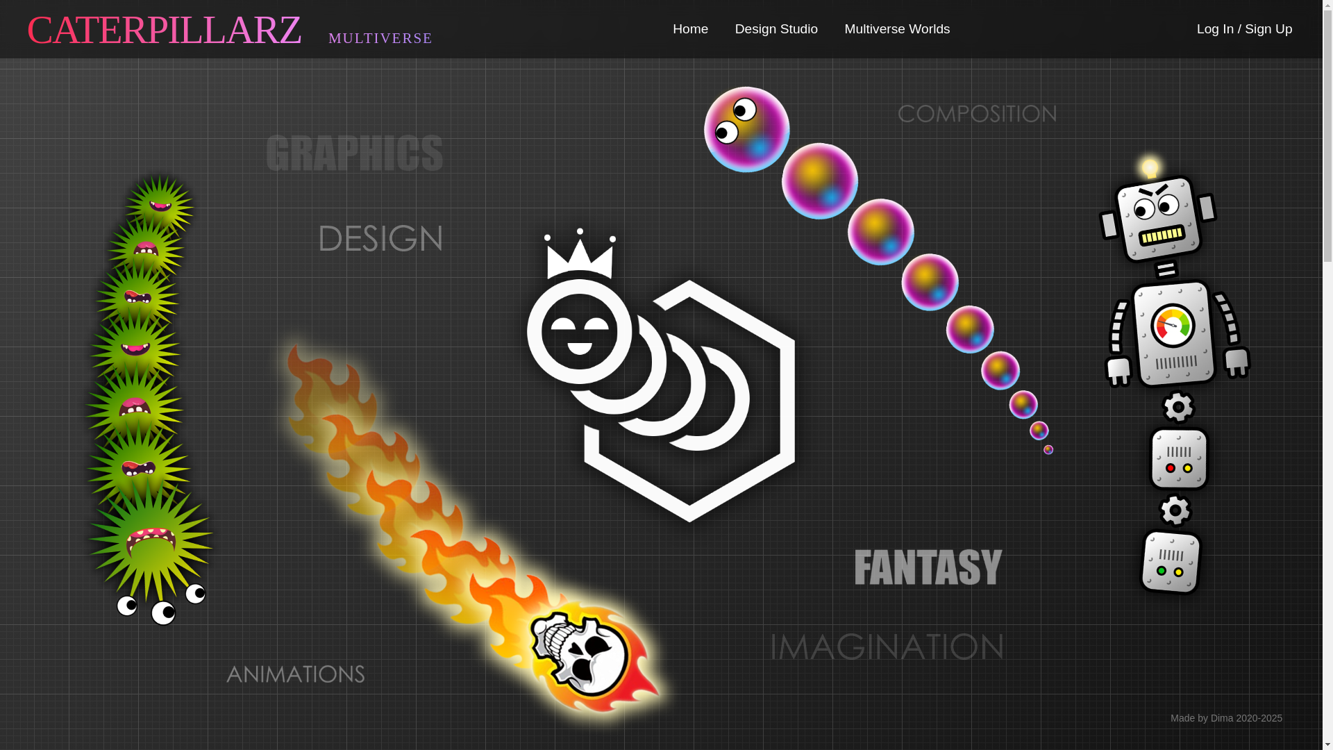 website screenshot of https://caterpillars.design/
