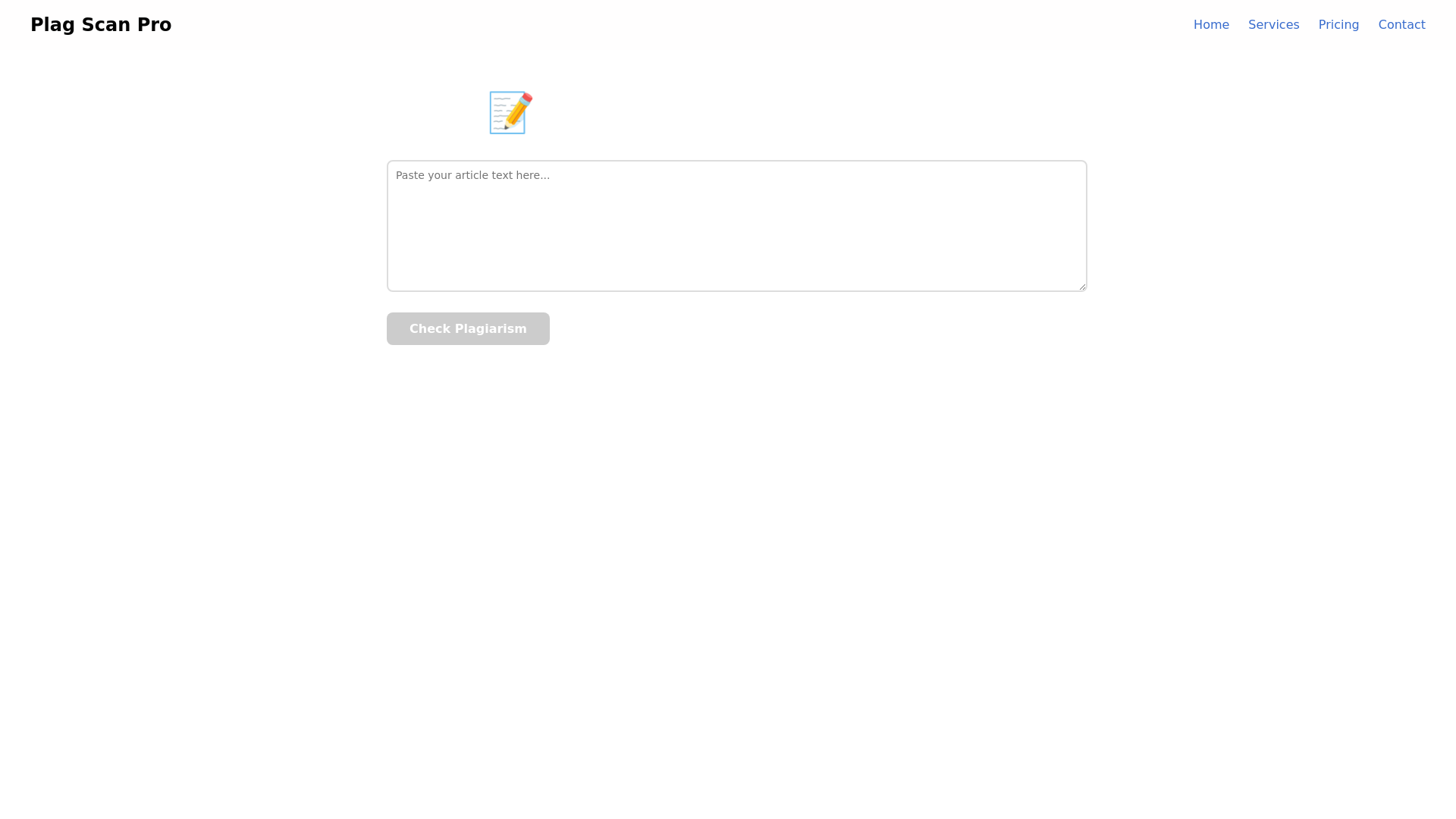 website screenshot of https://plagscanpro.com/