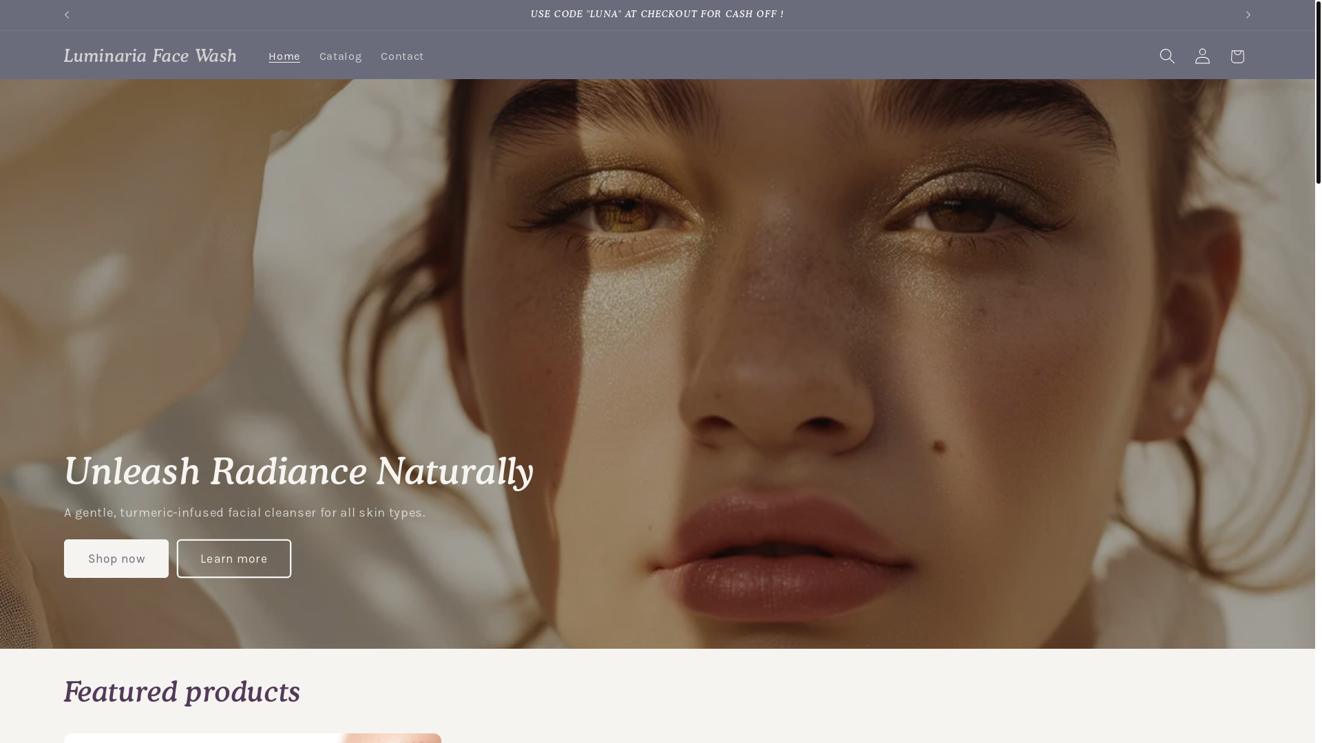 website screenshot of https://luminariaskin.com/
