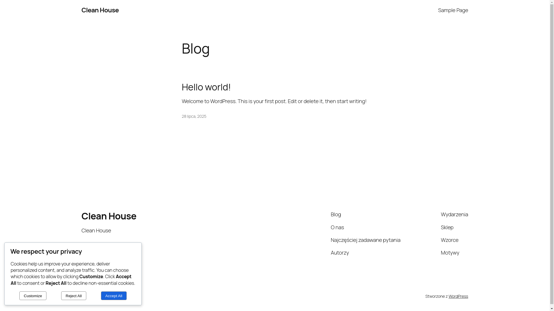 website screenshot of https://cleanhousegroup.pl/