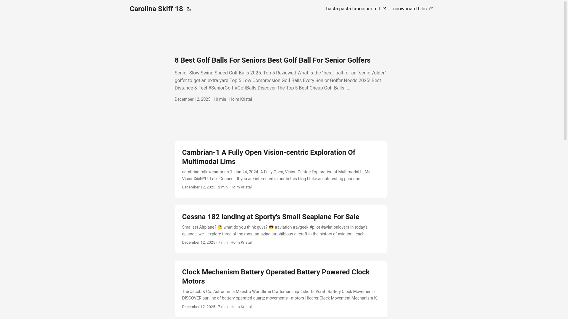 website screenshot of https://carolinaskiff18.pages.dev/