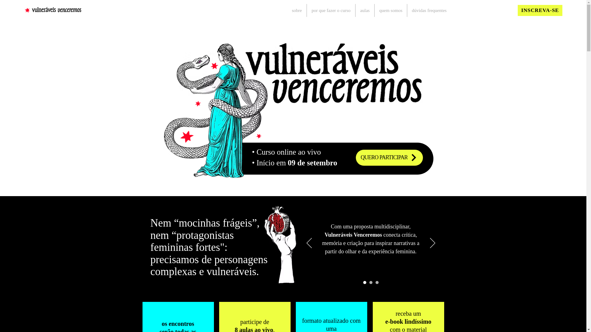 website screenshot of https://vulneraveisvenceremos.com.br/