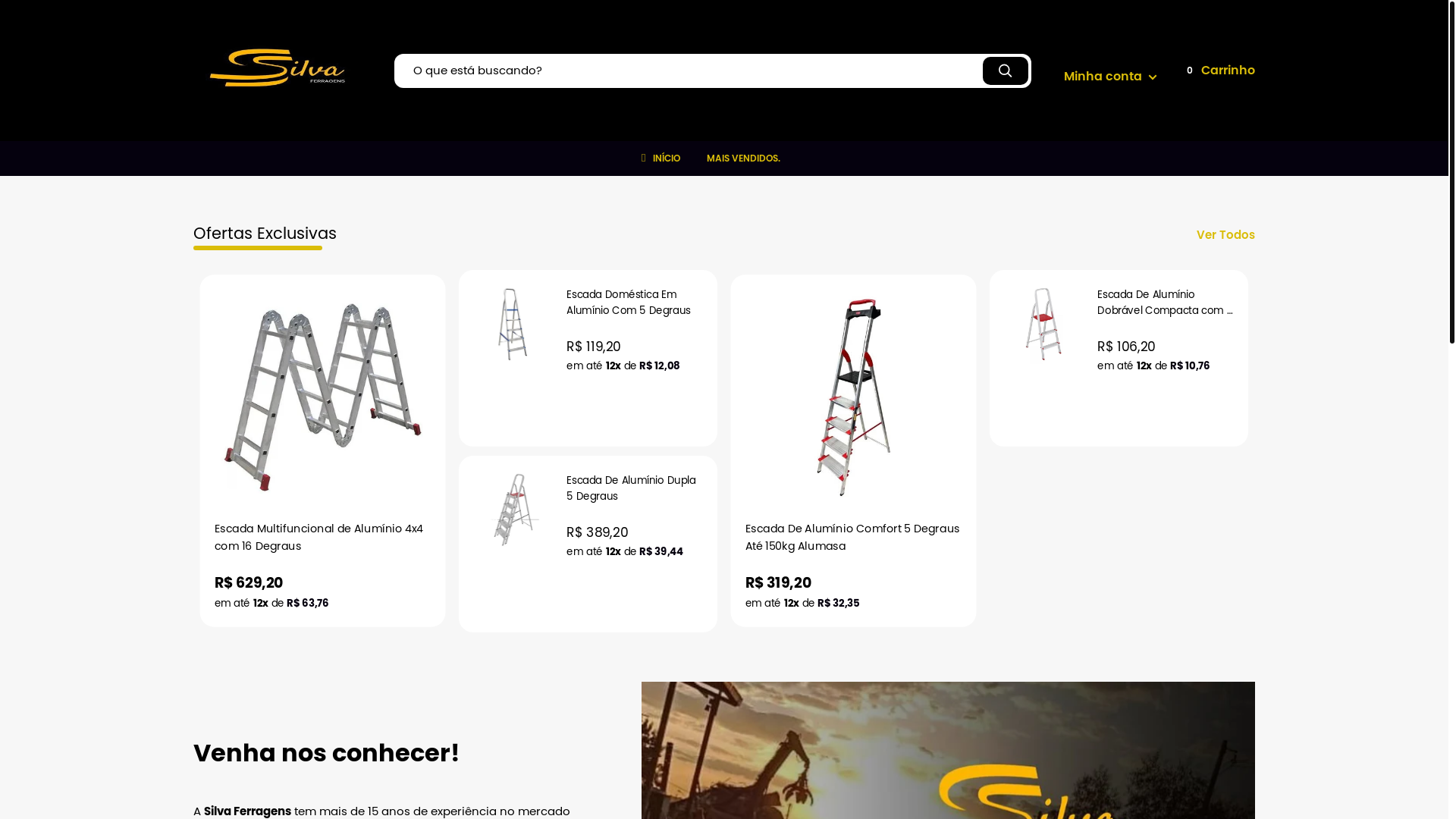 website screenshot of https://silvaferragens.shop/
