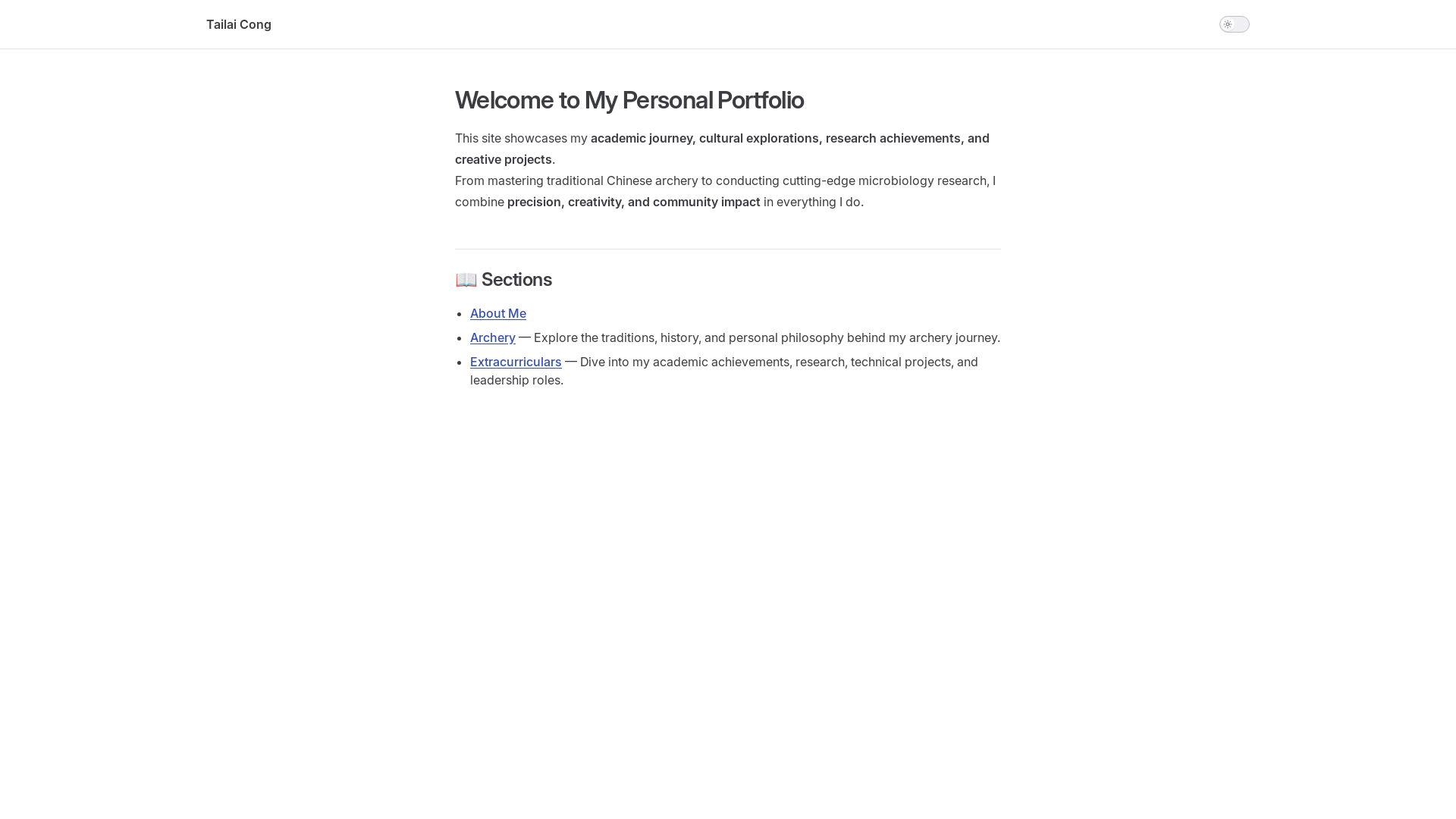 website screenshot of https://ctl-personal-website-demo.pages.dev/