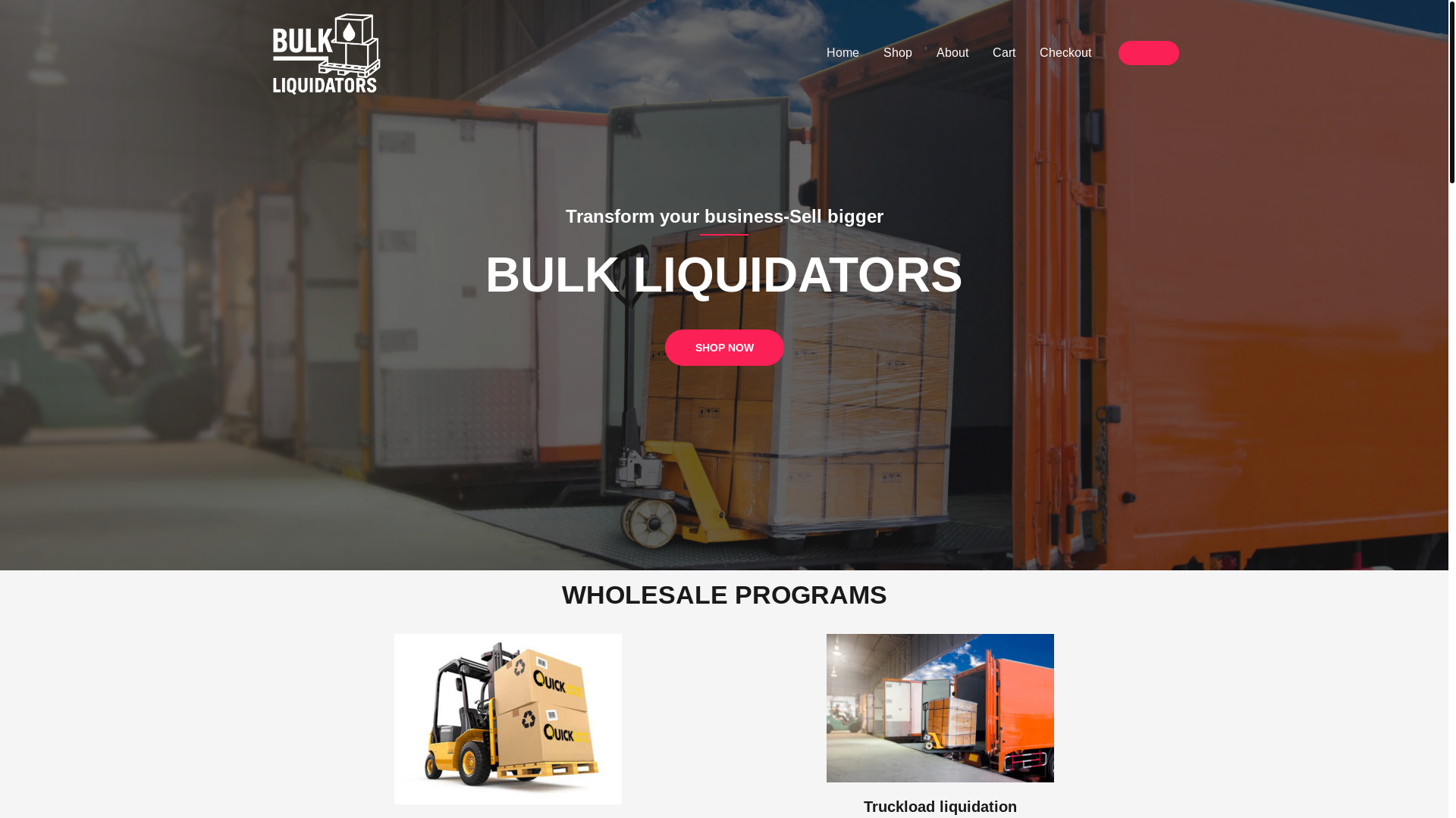 website screenshot of https://liquidateinbulk.com/
