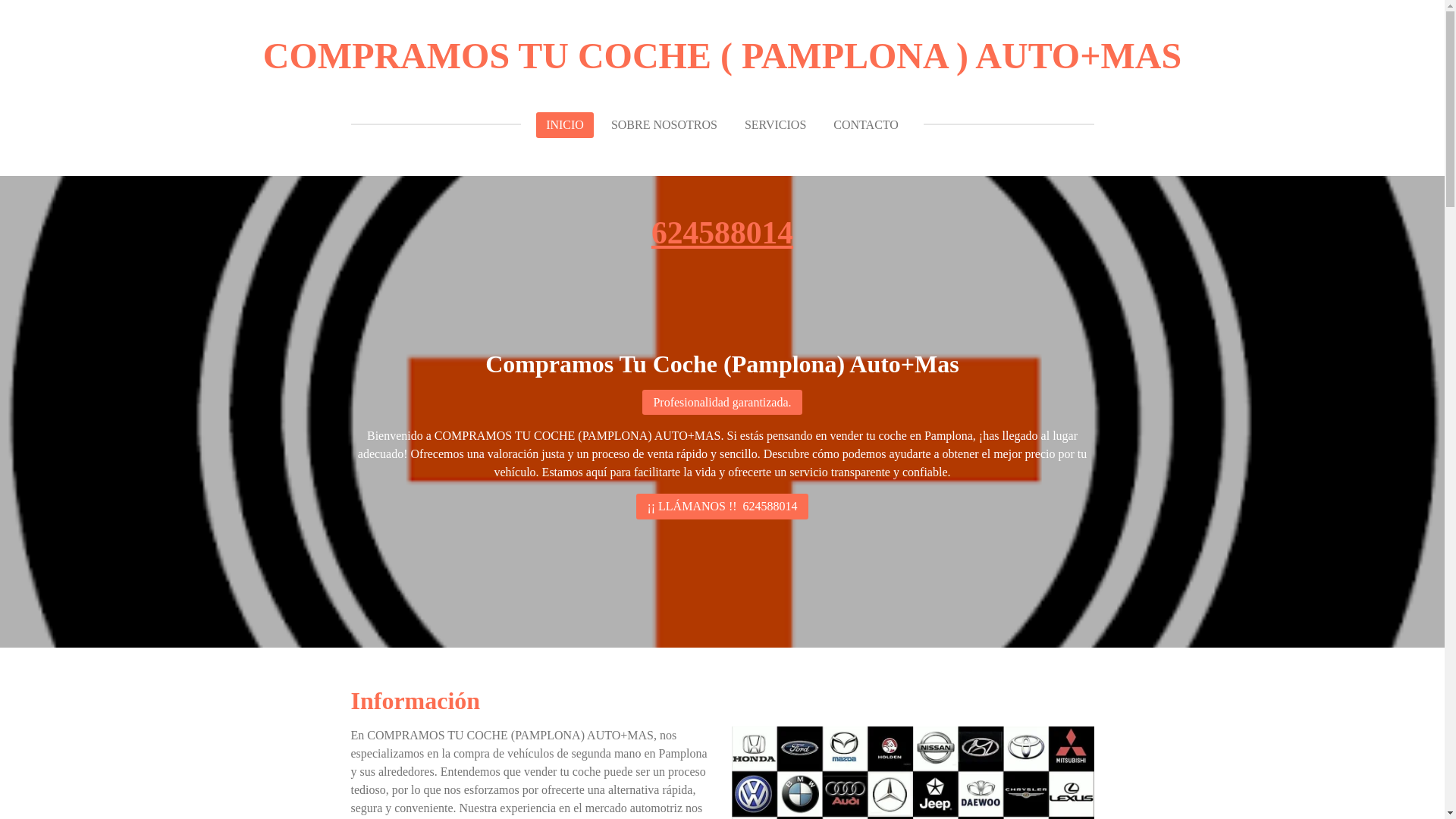 website screenshot of https://compramostucochepamplonaautomas.com/