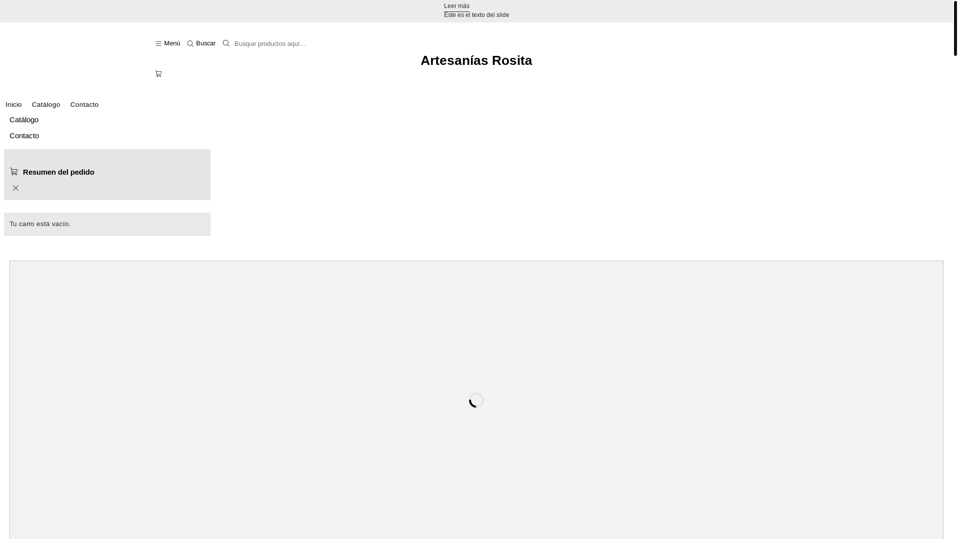 website screenshot of https://artesaniasrosita.com/