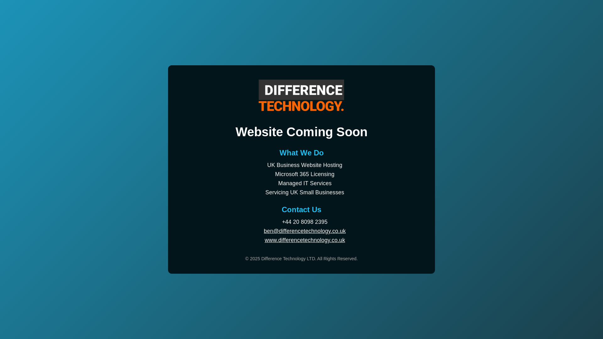 website screenshot of https://differencetechnologyltd.pages.dev/