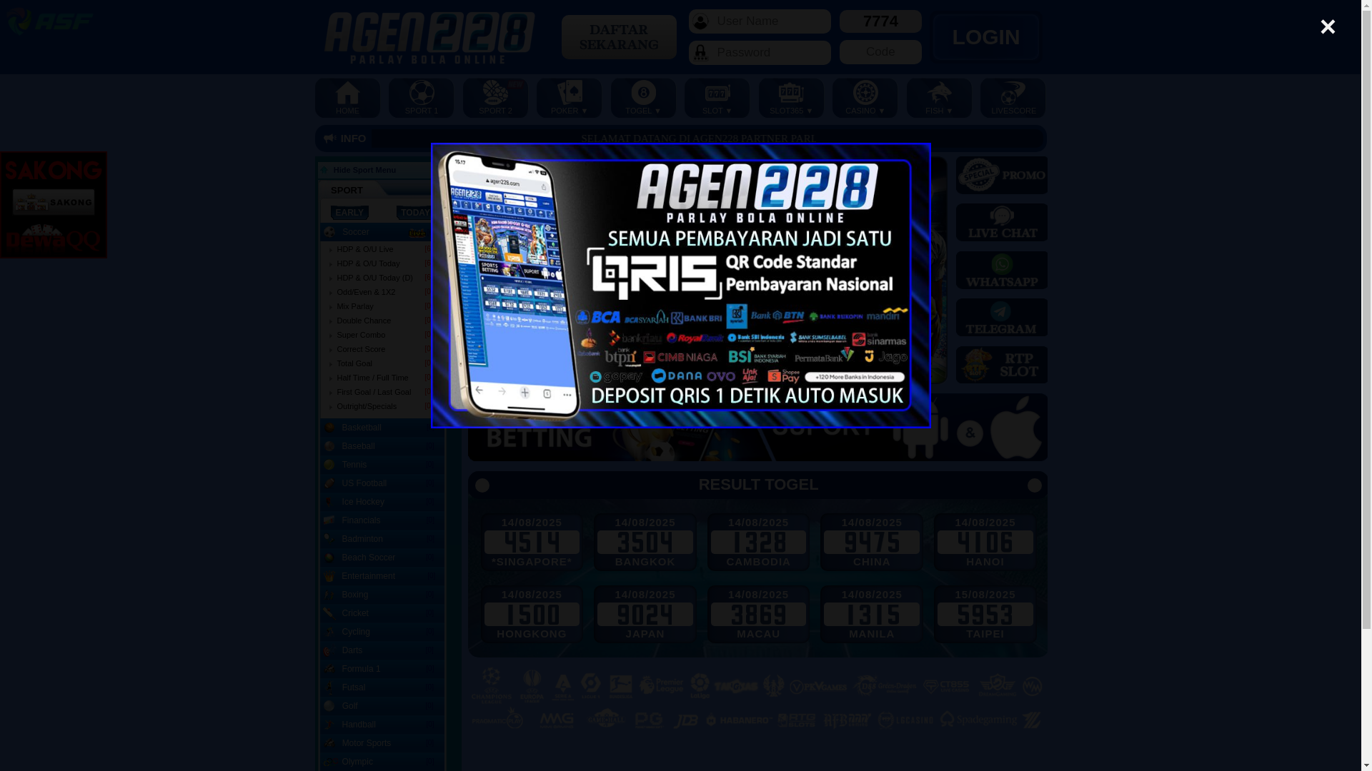website screenshot of https://situsagen228.com/