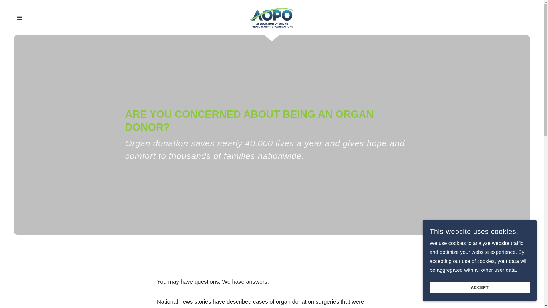 website screenshot of https://factsaboutorgandonation.com/