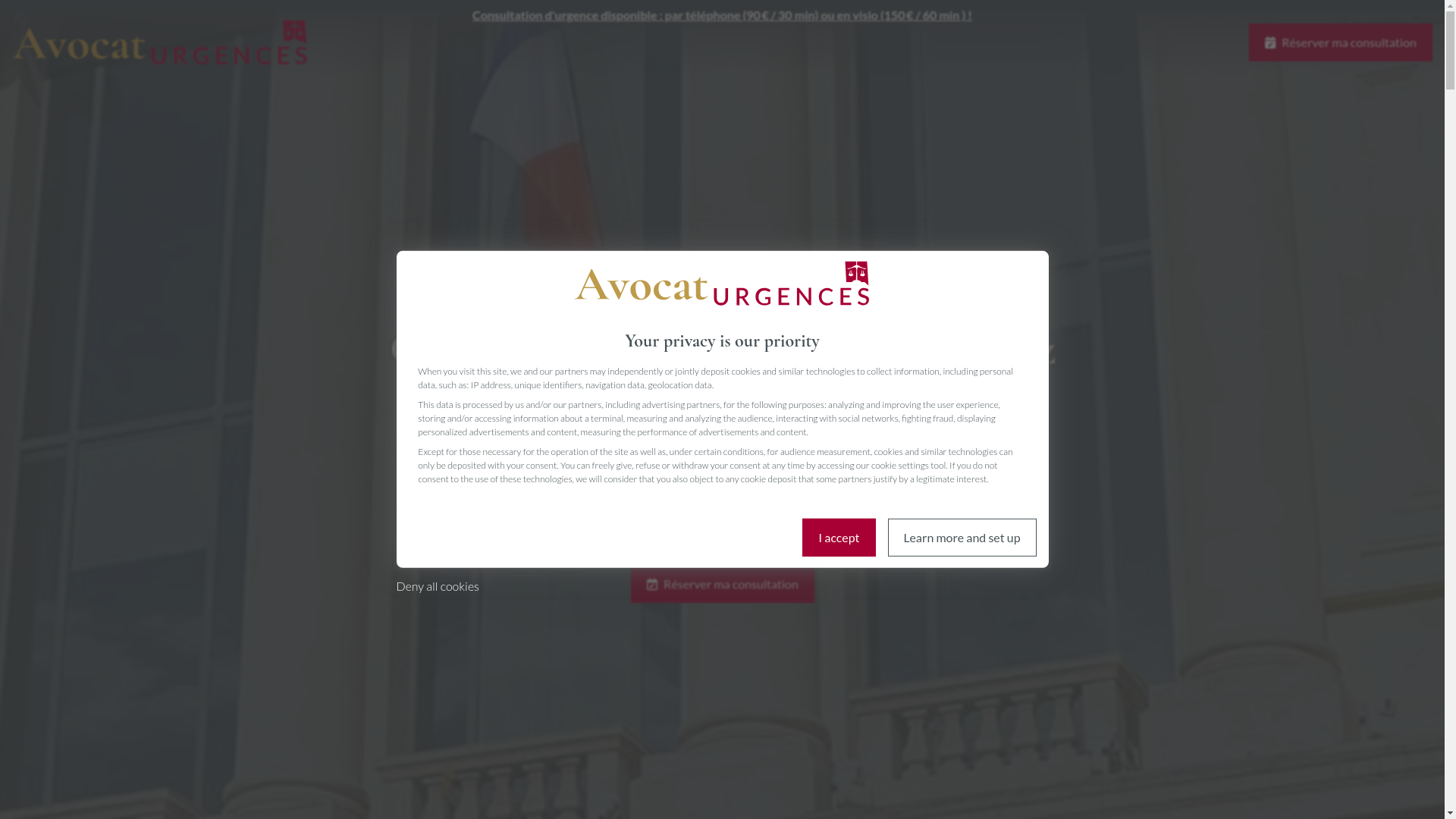 website screenshot of https://em-avocat-urgent.fr/
