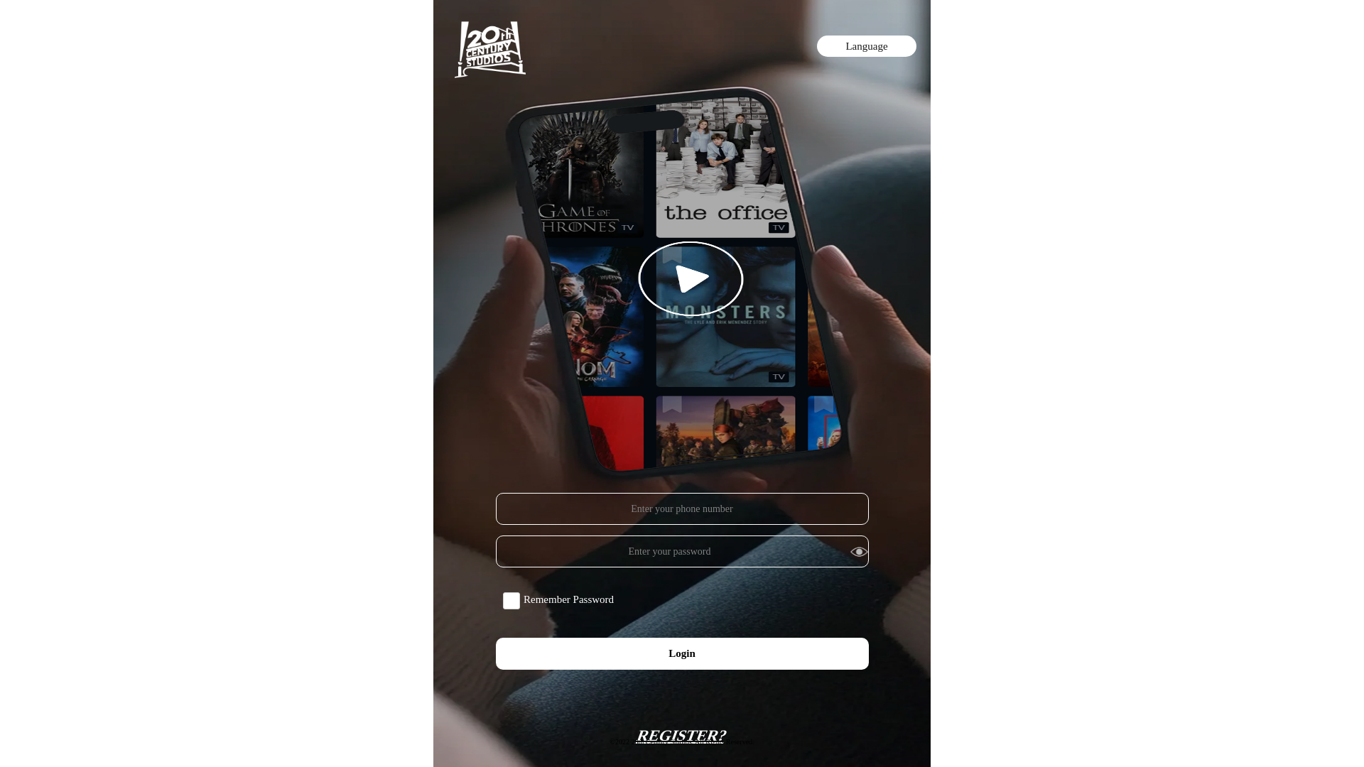 website screenshot of https://20thcenturystsdios.com/