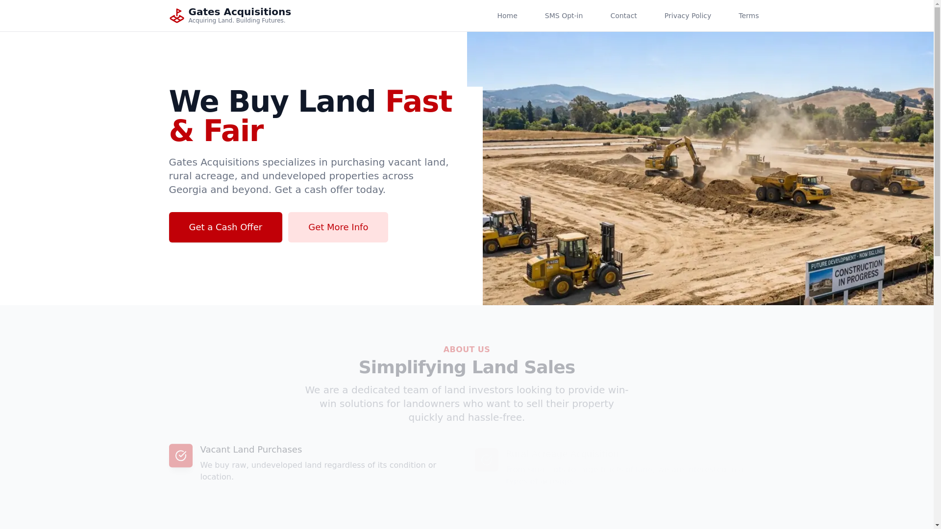 website screenshot of https://gatesacquisitions.biz/