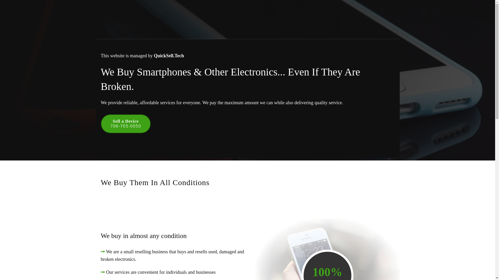 website screenshot of https://quickselltech.com/