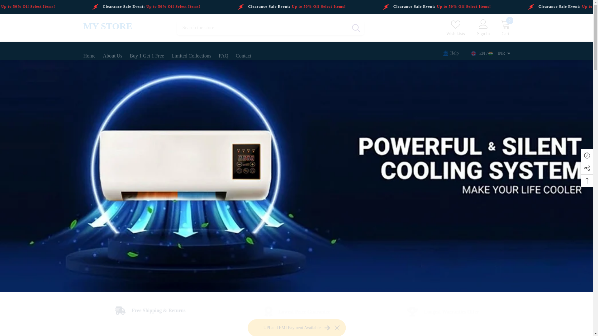 website screenshot of https://saavistore.shop/