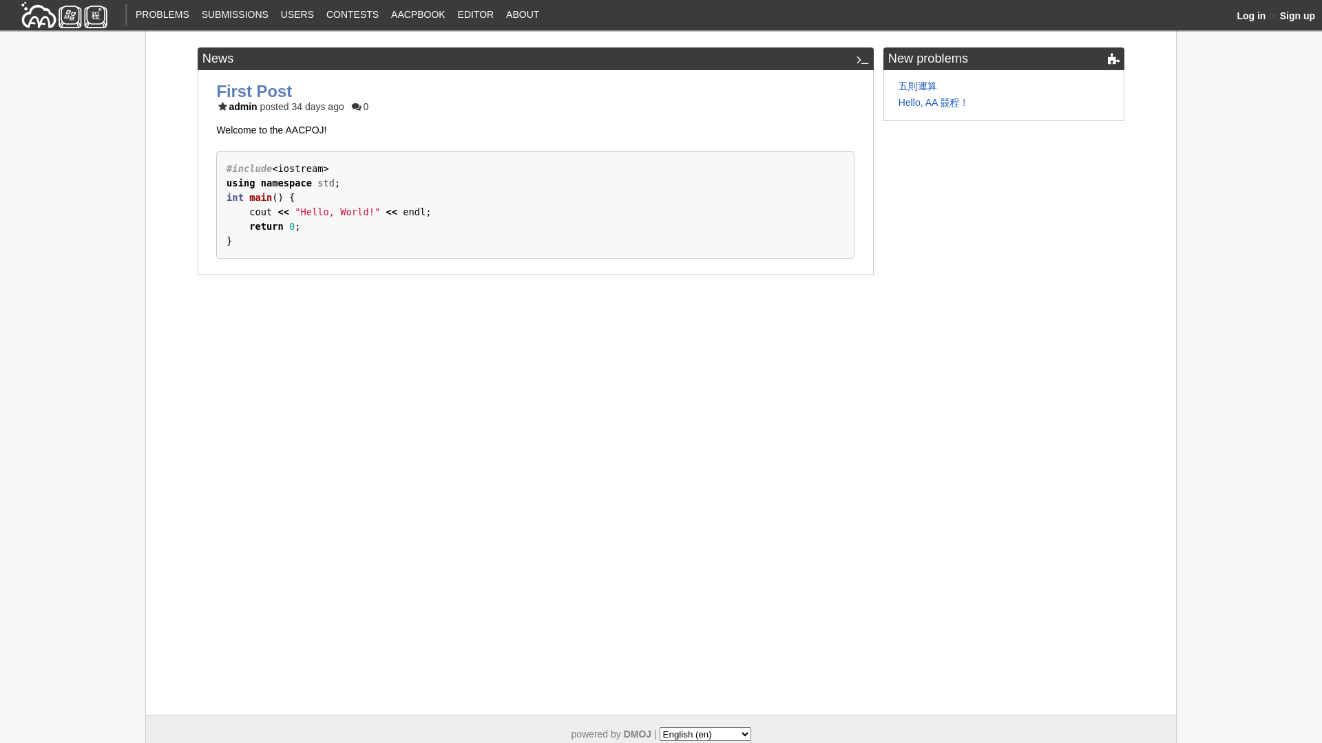 website screenshot of https://aacpoj.com/
