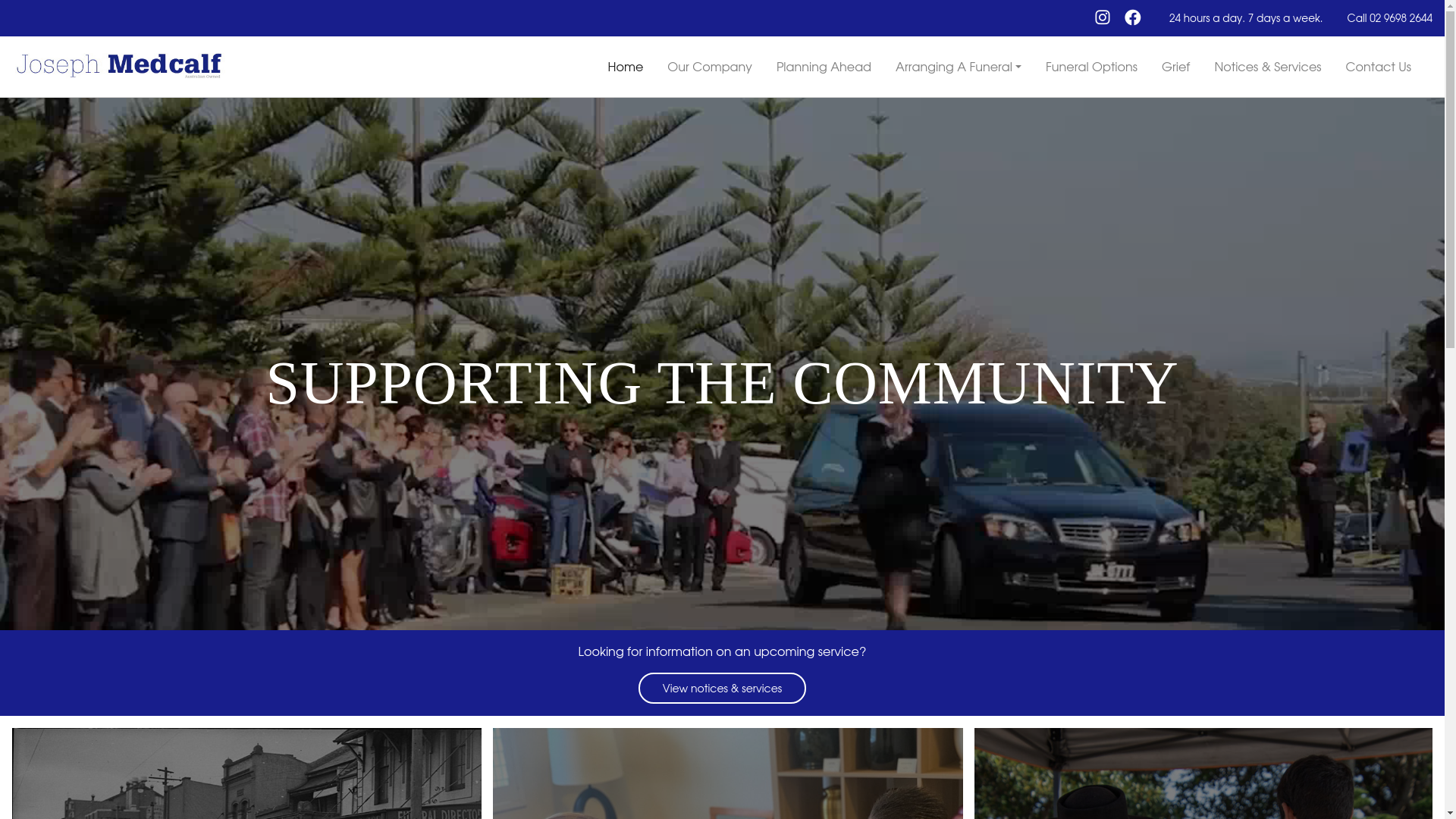 website screenshot of https://josephmedcalf.com.au/